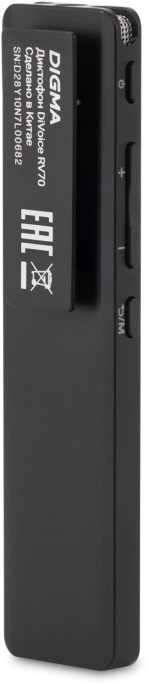 Диктофон Digma DiVoice RV70 32ГБ,  черный