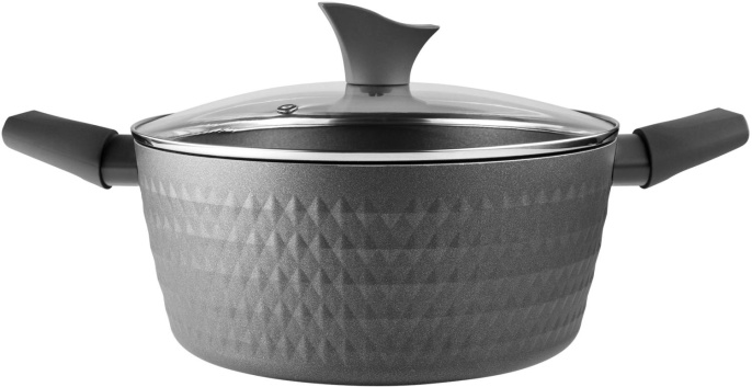 Кастрюля 4.2л Polaris Kontur 24C,  алюминиевая, с крышкой [015082]