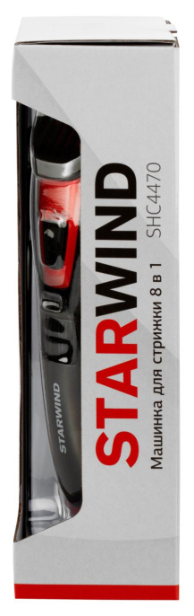 Машинка для стрижки Starwind SHC 4470 красный 3Вт насадок в компл:2шт