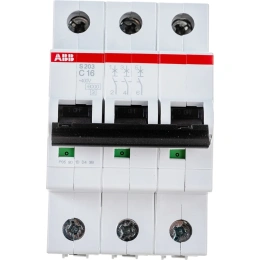 Автомат модульный ABB 3п C S203 6кА 16А 2CDS253001R0164