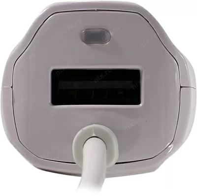 HARPER CCH-3115 White Автомобильное зарядное уст-во USB (Вх.12-24V Вых.5V 10.5W USB кабель Lightning)