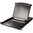 8-портовый IP KVM-переключатель с ЖК-дисплеем Slideaway/ATEN/ SINGLE RAIL 8P PS/2-USB LCDKVMP 17INCH WIH IP (CL5708iMR)