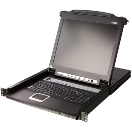 8-портовый IP KVM-переключатель с ЖК-дисплеем Slideaway/ATEN/ SINGLE RAIL 8P PS/2-USB LCDKVMP 17INCH WIH IP (CL5708iMR)
