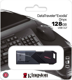 Флешка USB Kingston DataTraveler Exodia Onyx DTXON/128GB 128ГБ, USB3.2, черный