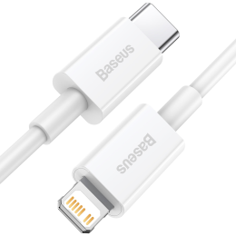 Кабель Baseus CATLYS-A02 Superior Series Fast Charging Data Cable Type-C to Lightning (PD 20W) силиконовый 1m White