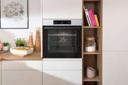 Духовой шкаф электрический Gorenje BOSB6737E06X, 77л, дверца с 2 стеклами, нержавеющая сталь/черный