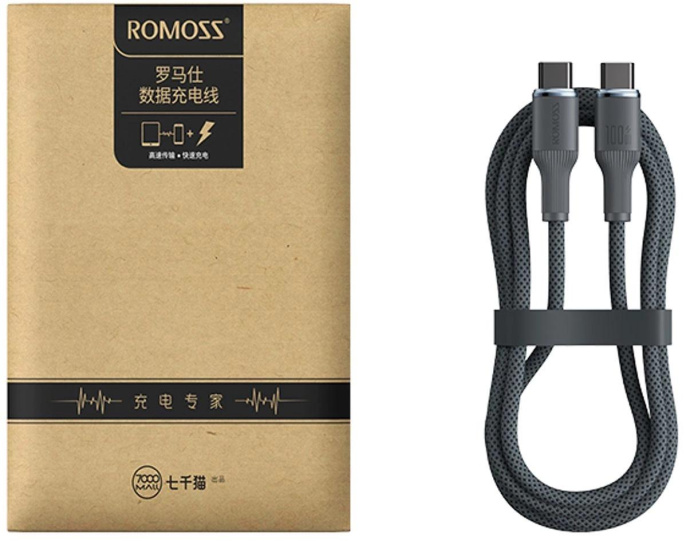 Кабель Romoss CB3224 6958377525999 USB Type-C m -USB Type-C m 2м серый