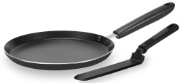 Сковорода блинная Rondell Pancake frypan RDA-1407 круглая 26см покрытие: Xylan Plus ручка несъемная (без крышки) черный