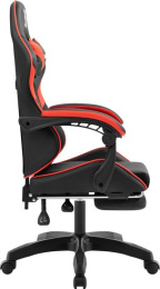 Игровое кресло DEFENDER Serenity Черн/красн,класс 2,PU,подножка 64807