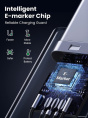 Кабель UGREEN US535 15311 USB-C to USB-C 240WPD Fast Charging Cable в оплетке. Длина: 1м. Цвет: серый космос