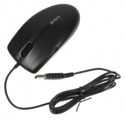 Мышь проводная A4TECH OP-530NU, оптическая, USB, 1200dpi, черный