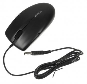 Мышь проводная A4TECH OP-530NU, оптическая, USB, 1200dpi, черный