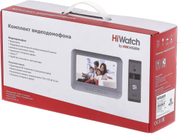 Комплект домофона HIWATCH DS-D100K,  серебристый