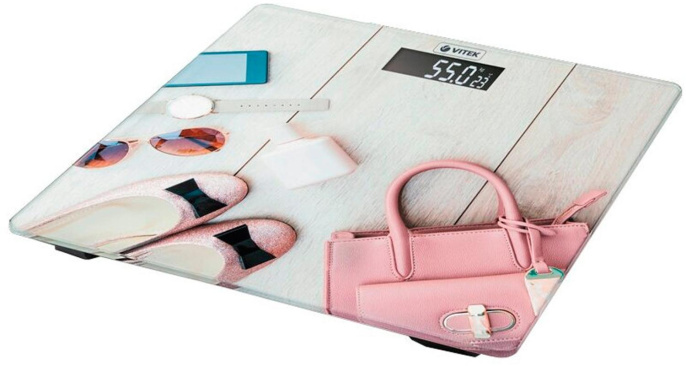 Напольные весы Vitek VT-8074, до 180кг, цвет: розовый