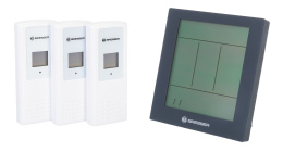 Метеостанция Bresser Temeo Hygro Quadro Prestige с тремя датчиками, серая 78585