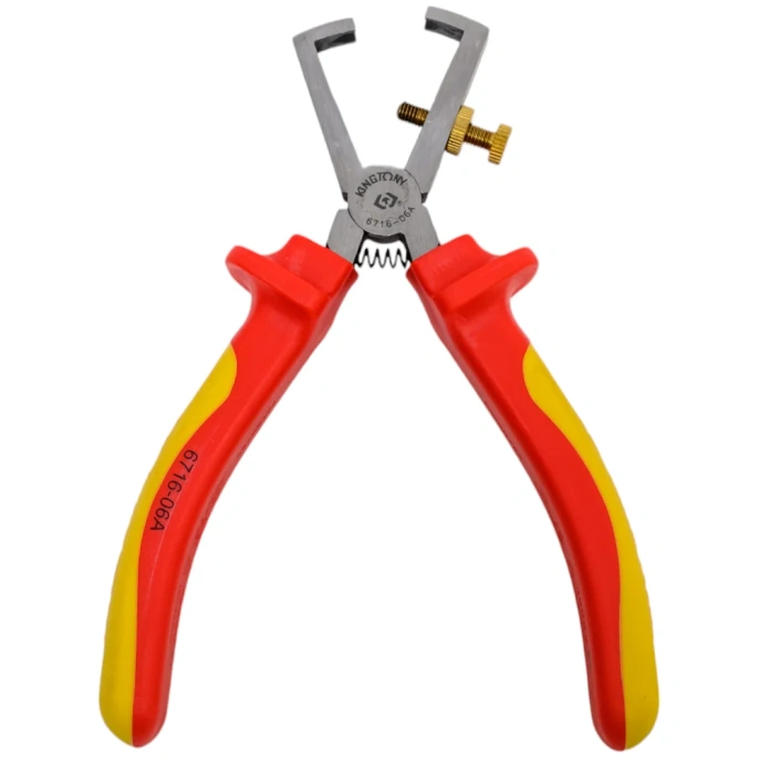 Диэлектрические пассатижи для зачистки изоляции, 160 мм KING TONY 6716-06A