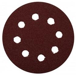 ЗУБР Круг шлифовальный "МАСТЕР" (35562-125-040) универсальный, из абразивной бумаги на велкро основе, 8 отверстий, Р40, 125мм, 5шт