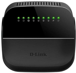 Wi-Fi роутер D-Link DSL-2640U/R1A,  Wi-Fi 4,  N150,  2.4ГГц, 4 LAN,  1 WAN/LAN, ADSL2+ (AnnexA/L/M), черный