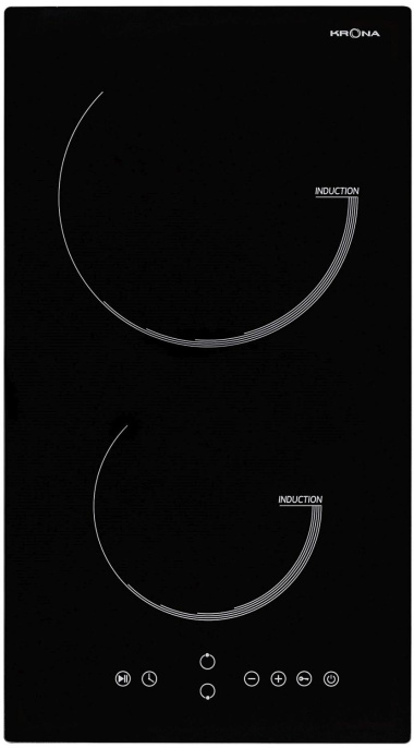 Индукционная варочная поверхность Krona Vento 30 BL V1, конфорок: 2 шт.,  стеклокерамика,  независимая, черный