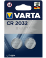 Батарейка Varta Lithium 6032 CR 2032 BL2 электролит литиевый, 220 мА·ч