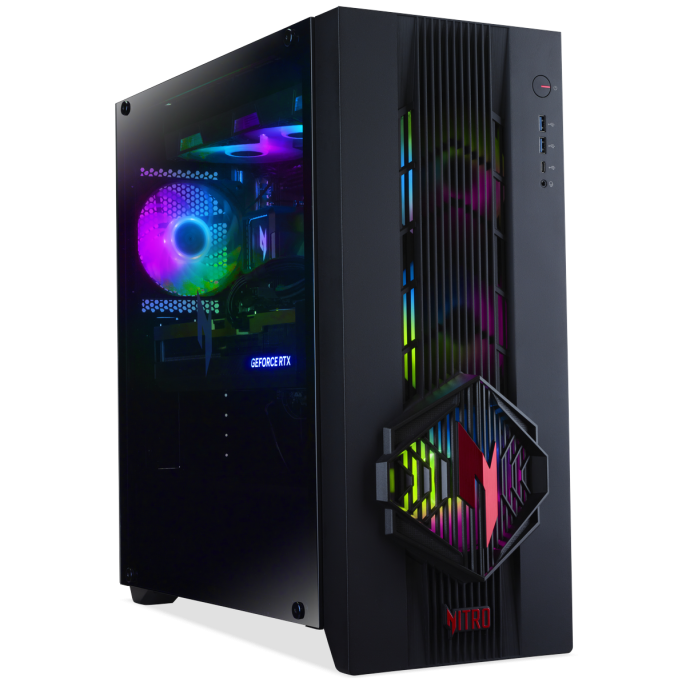 Настольный ПК Acer Nitro 70 N70X3D-100 AMD Ryzen 7 9800X3D/32Gb/SSD1Tb/RTX5070 12Gb/PSU 1200W/NoOS/Black (DG.E5ACD.007)