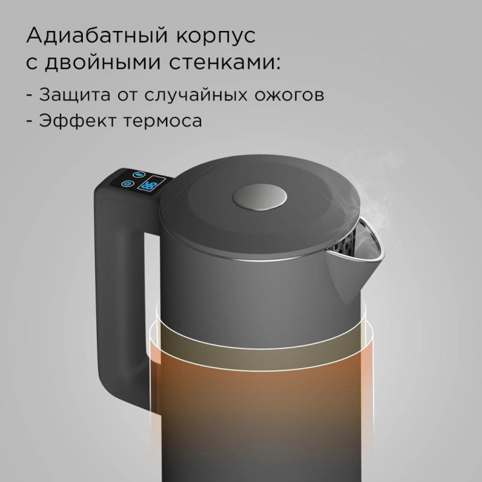 Электрочайник Redmond SkyKettle KM231S Белый умный, 2200 Вт, объем 1.7 л, терморегулятор, 5 температурных режимов, WI-FI, длина кабеля: 0.65 м, материал корпуса: нержавеющая сталь, пластик