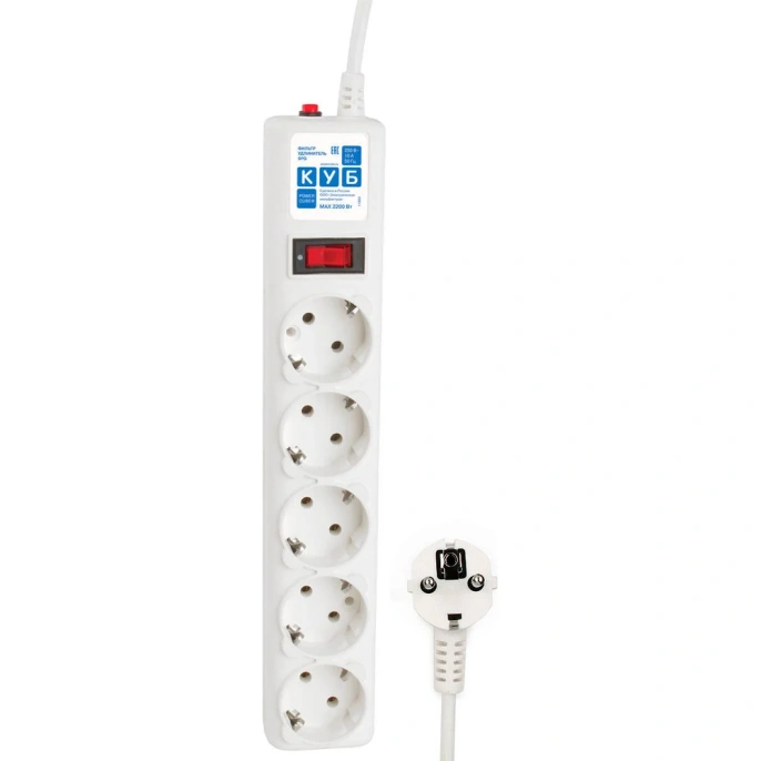 Фильтр-удлинитель B 3м 5роз. белый Power Cube SPG-B-10-WHITE