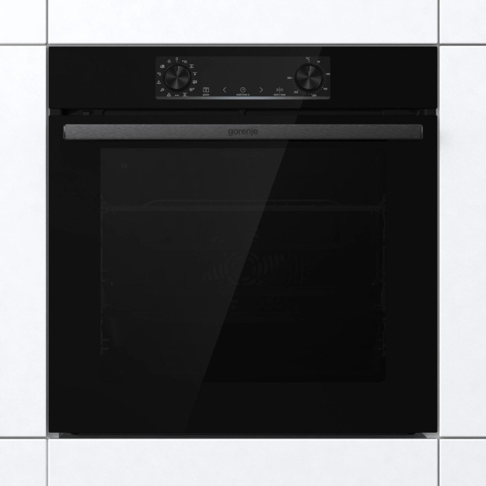 Духовой шкаф электрический Gorenje BPS6737E14BG,  77л,  дверца с 4 стеклами,  черный