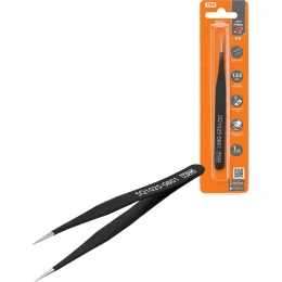 Пинцет TDM ELECTRIC прецизионный прямой 122 мм, острое жало, блистер, серия "Рубин" SQ1025-0801