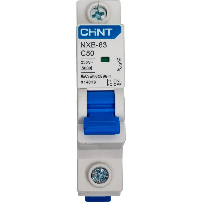 Автоматический выключатель CHINT NXB-63, 1P, 50A, 6кА, характеристика C 814019