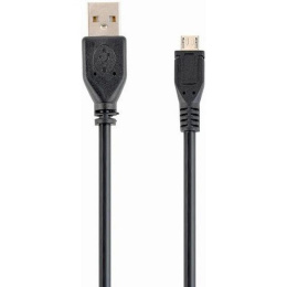 Filum Кабель USB 2.0 Pro, 1 м., черный, 2A, разъемы: USB A male- USB micro B male, пакет. [FL-CPro-U2-AM-microBM-1M] 894182