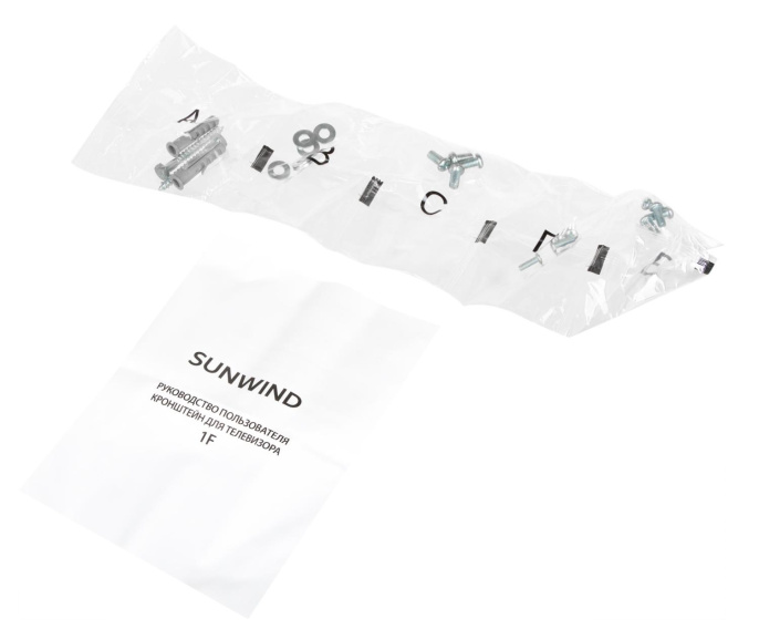 Кронштейн для телевизора SunWind 1F черный 20"-29" макс.15кг настенный поворот и наклон