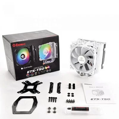 Вентилятор Enermax ETS-T50A-W-ARGB Universal, TDP 230W, 500~1600 RPM, 23.81~71.32CFM, 14~24dB(A), WHITE, ARGB, RTL {8} (724205)