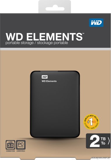 Жесткий диск WD USB3.0 2TB WDBU6Y0020BBK-WESN Elements Portable 2.5" черный