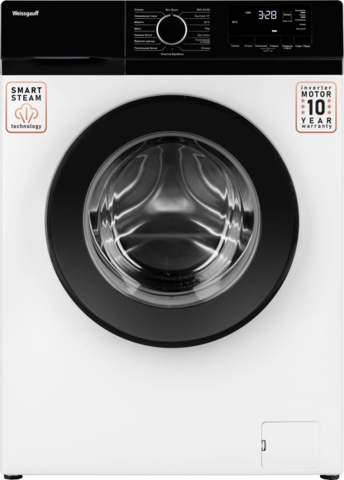 Стиральная машина WEISSGAUFF WM 45127 DC Inverter Steam, с фронтальной загрузкой, 7кг, 1200об/мин, с паром, инверторная