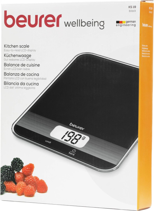 Весы кухонные электронные Beurer KS19 макс.вес:5кг черный