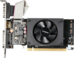 Видеокарта VGA GIGABYTE NVIDIA GeForce GT 710 2GB, DDR3/64-bit, PCIe 2.0, 1xD-Sub, 1xDVI-D, 1xHDMI 1.4, 1-slot GV-N710D3-2GL