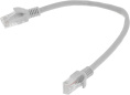 Патч-корд PREMIER PP6U-0.25M литой molded , UTP, кат.6, 0.25м, 4 пары, 24AWG, алюминий омедненный, многожильный, серый