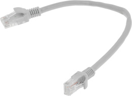 Патч-корд PREMIER PP6U-0.25M литой molded , UTP, кат.6, 0.25м, 4 пары, 24AWG, алюминий омедненный, многожильный, серый