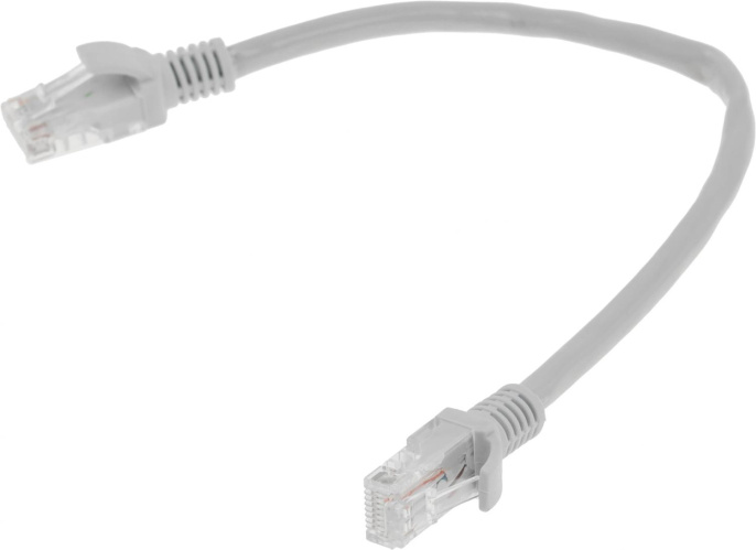 Патч-корд PREMIER PP6U-0.25M литой molded , UTP, кат.6, 0.25м, 4 пары, 24AWG, алюминий омедненный, многожильный, серый