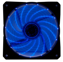 Вентилятор Digma DFAN-LED-BLUE 120мм, 3-pin, от БП:4-pin (Molex), 1200об/мин, 23 дБ, RGB, черный, Ret
