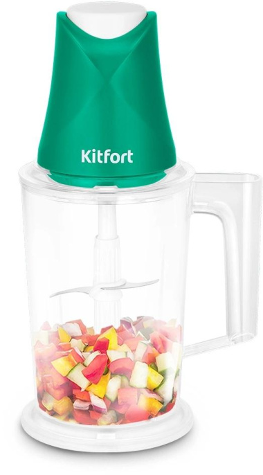 Измельчитель электрический KitFort КТ-3514 1.5л 500Вт зеленый/белый