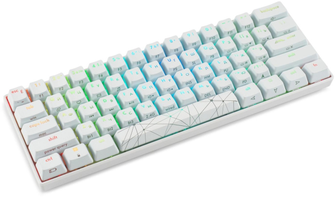 Клавиатура GMNG GG-KB505XW, беспроводная, USB, Bluetooth/Радиоканал,  механическая, белый [1910522]