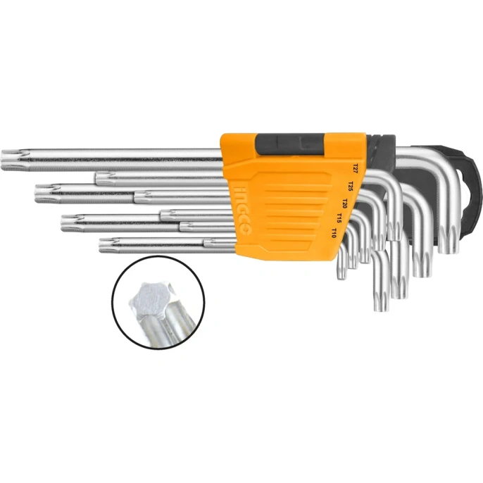 Набор шестигранников INGCO TORX  Т10-Т50мм Long INDUSTRIAL HHK13091