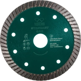 Диск алмазный Standart TURBO по граниту (125х22.2) для УШМ KEOS DBS03.125