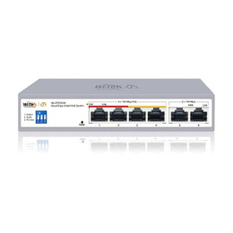Wi-Tek WI-PCES206, настраиваемый PoE 60Вт, порты 4FE PoE + 2FE, Easy Smart