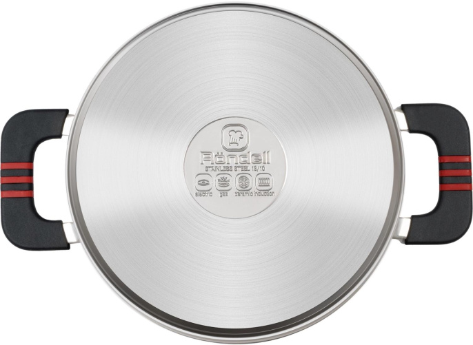 Кастрюля 1.2л Rondell Stripes RDS-1636,  нержавеющая сталь, с крышкой