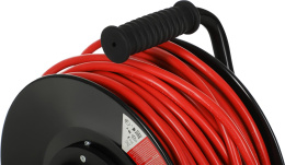 Удлинитель силовой StarWind ST-PSR4.40/G-16, розеток 4шт, 3x2.0 кв.мм, 16A, 40м, ПВС, катушка, оранжевый