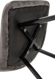 Стул для дома Бюрократ CH-K1 т.серый Holland 18 металл черный на ножках CH-K1_1/HL18