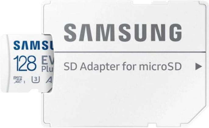 Карта памяти microSDXC UHS-I Samsung EVO Plus 128 ГБ, 160 МБ/с, Class 10, MB-MC128SA/EU,  1 шт., переходник SD